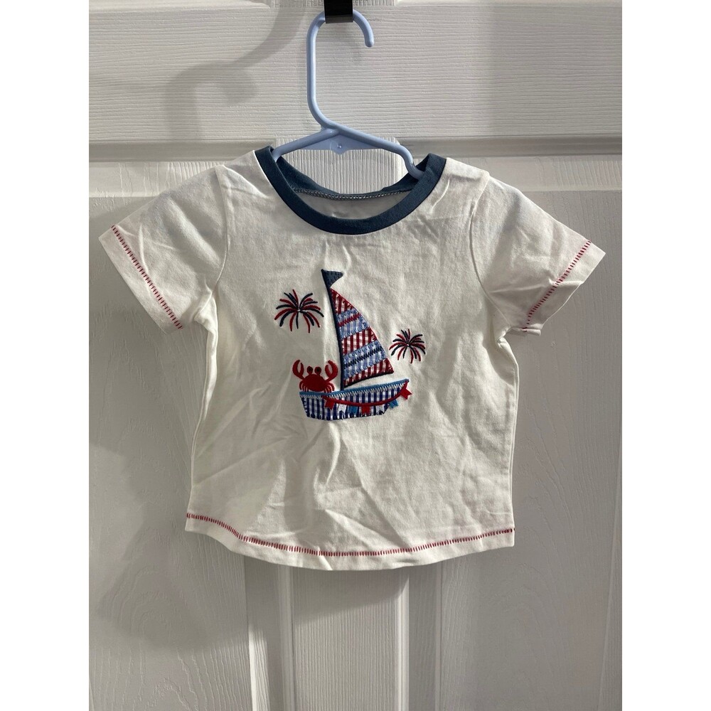 Mud Pie Crab Shirt Size 12/18M New With Tag